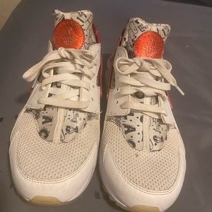 nike air huarache red and white